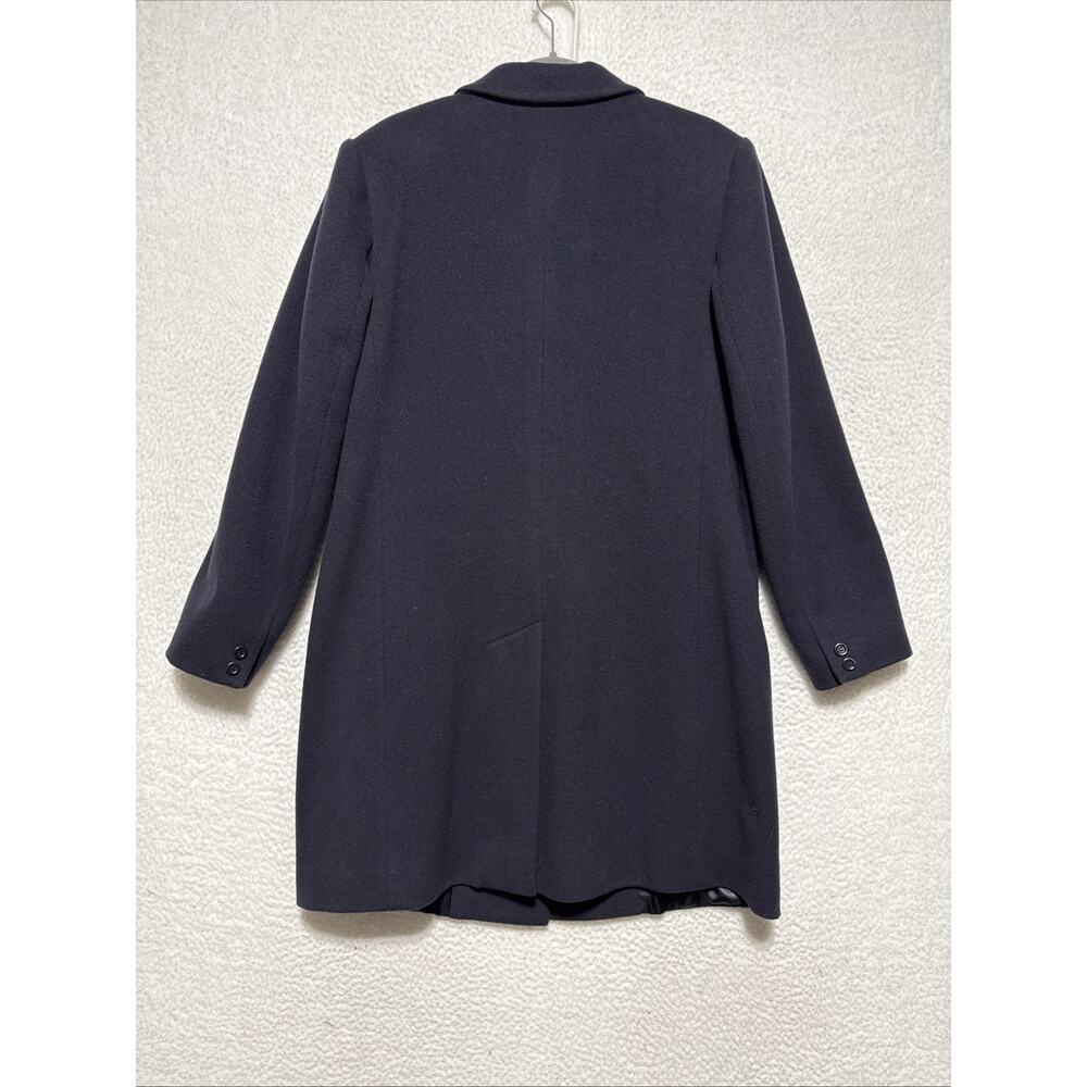 LL Bean Wool & Cashmere Women’s 14 Regular Navy Blue Lined Coat - Picture 5 of 8